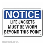 LYLE Plastic Life Jackets Notice Sign