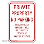 LYLE Private Property No Parking Sign