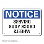 LYLE Reflective Chock Wheels Notice Sign