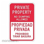 LYLE Reflective No Dumping Private Property Sign