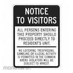 LYLE Reflective Visitors Notice to Visitors Sign
