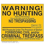 LYLE Reflective Warning No Hunting Sign
