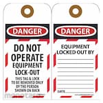 NMC Danger Do Not Operate Equipment Lock-Out