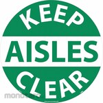 NMC Sign Keep Aisles Clear Walk On Floor