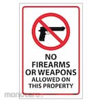 NMC Sign No Firearms or Weapons Allowed