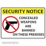 ZING Concealed Carry Sign Aluminum
