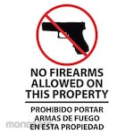 ZING Weapon & Intoxicating Or Illegal Substance Restriction Sign
