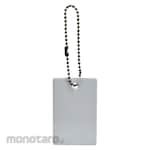 TRUSCO Valve opening/closing tag, square, plain white, 57x38mmx2.7 thickness, with ball chain