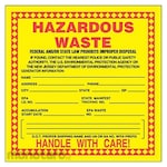 ACCUFORM Label Hazardous Waste DOT Handling and Placard (Label Peringatan Limbah)