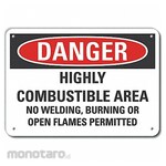 LYLE Aluminum Combustible Area Danger Sign