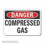 LYLE Aluminum Compressed Gas Danger Sign