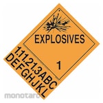 JJ KELLER Label Explosives Placard Vehicle (Label Terkait Tanda Bahaya)