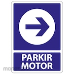 HSP Safety Sign 50x70 Plat Moveable - PARKIR MOTOR (KANAN)