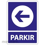 HSP Safety Sign 50x70 Plat Permanen - PARKIR (KIRI)