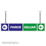 HSP Safety Sign Plat Gantung 160x30 - PARKIR - KELUAR