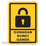 RGP Sign Parkir - Gunakan Kunci Ganda