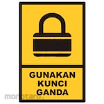 HSP Safety Sign - GUNAKAN KUNCI GANDA
