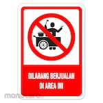RGP Sign Dilarang Berjualan di Area Ini