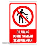 RGP Sign Dilarang Buang Sampah