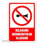 RGP Sign Dilarang Membunyikan Klakson