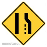 Safety Sign Aluminum Traffic Road Narrows (Rambu Jalan)
