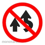 Safety Sign Rambu Traffice Plat Aluminium LARANGAN MENDAHULUI