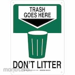 BRADY Facility Sign Aluminum (Tanda Sampah)