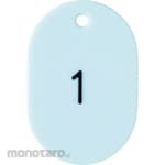 TRUSCO Number Oval Plate