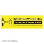 HSP Covid-19 Safety Sign - SPIRIT NEW NORMAL, TETAP JAGA JARAK AMAN (HORIZONTAL)