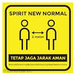 HSP Covid-19 Safety Sign - SPIRIT NEW NORMAL, TETAP JAGA JARAK AMAN