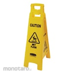 Rubbermaid "Caution Wet Floor" Sign 4 Sided (Rambu Lantai Basah / Papan Peringatan)