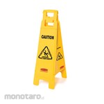 Rubbermaid Multilingual "Caution" Sign 4 Sided (Rambu Peringatan / Rambu Hati-Hati)