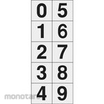 TRUSCO Stickers '0 To 9' Transparent Number Series