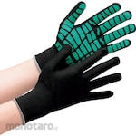 MIDORI ANZEN Gloves High Grip MHG134 Black x Green (Sarung Tangan)