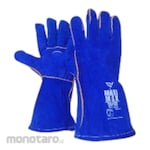 Sapro Welding Glove Blue Leather Double Palm