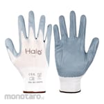 HALO White Nylon Lined Grey Nitrile Gloves (Sarung Tangan)