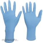 MIDORI ANZEN Nitrile Disposable Gloves, Long, Powder-Free, Blue, 100 count, VERTE-756H Series (Sarung Tangan)