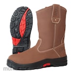 AETOS Sepatu Boots Safety Pull On Lithium 9inci Warna Mocca (Sepatu Proyek)