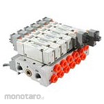 SMC Body Ported Integrated Manifold Base: Flat Cable Type SS5Y3-20P Series