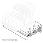 SMC Body Ported Manifold Integrated Base Individual Wiring Type SS5Y7-20 Series