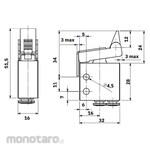 Vesta One-Way Roller-Lever Mechanical Valve 3/2