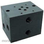Daikin Industries 02 Series Stack Valve Manifold Block (Double Exit Staggered Type)