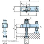 IMAO BJ153-B-T Slotted Strap Set (T-slot type)