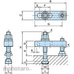 IMAO BJ156-B-T Slot Strap Set (T-slot type)