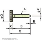 IMAO BTS Flange Shank Knob