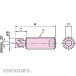 IMAO BJ736-A Swivel Screw (Type A)