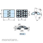 IMAO EFH engineering plastic flat hinge (turning angle 190°)