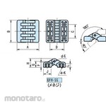IMAO EFH engineering plastic flat hinge (turning angle 220°)