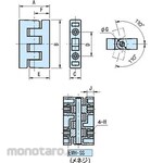 IMAO EMH engineering plastic machinery hinge (turning angle 220°)