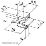 AOKI SEIMITSU KOGYO Aluminum Frame Cable Clamp for System30